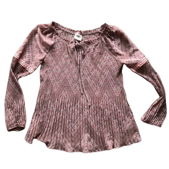 Knox Rose CottageCore Pleated Style Floral Long Sleeve Blouse Women’s Sz. M - Picture 1 of 9